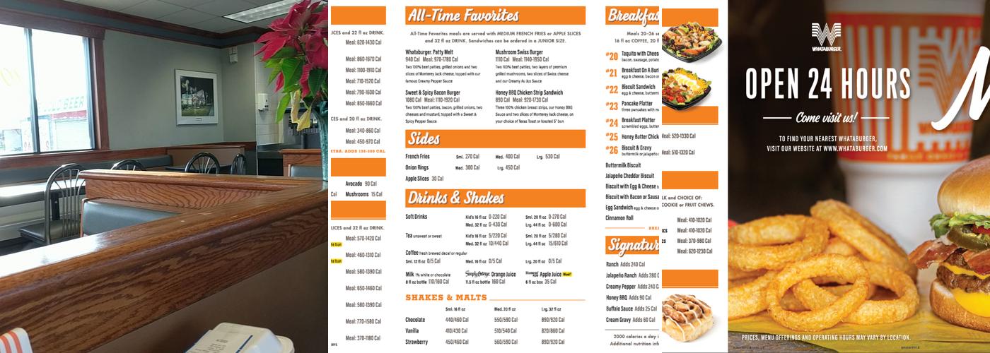 Whataburger Menu