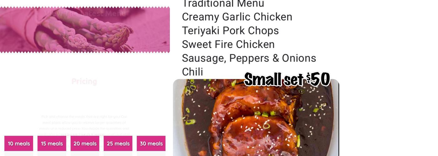 Perfectly Plated Menu