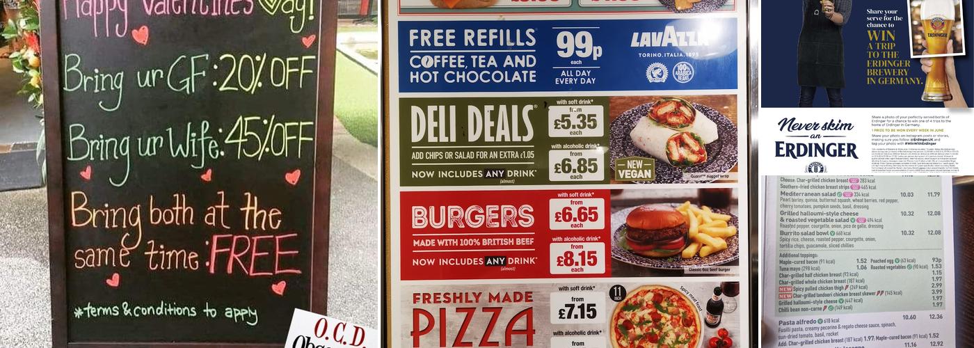 Castle In The Air - JD Wetherspoon Menu