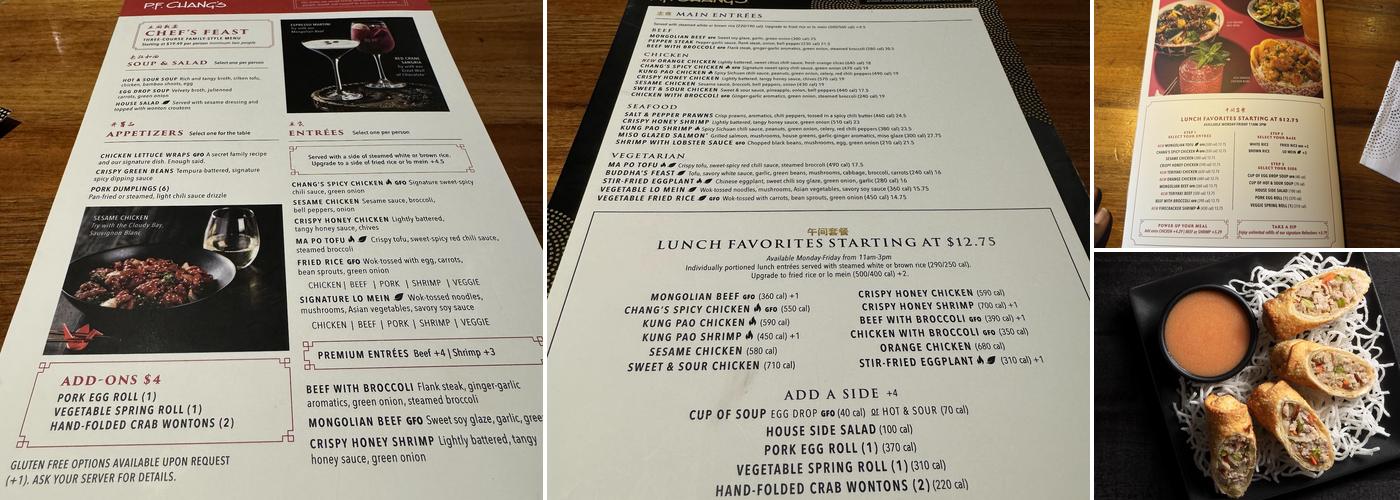 P.F. Chang's Menu