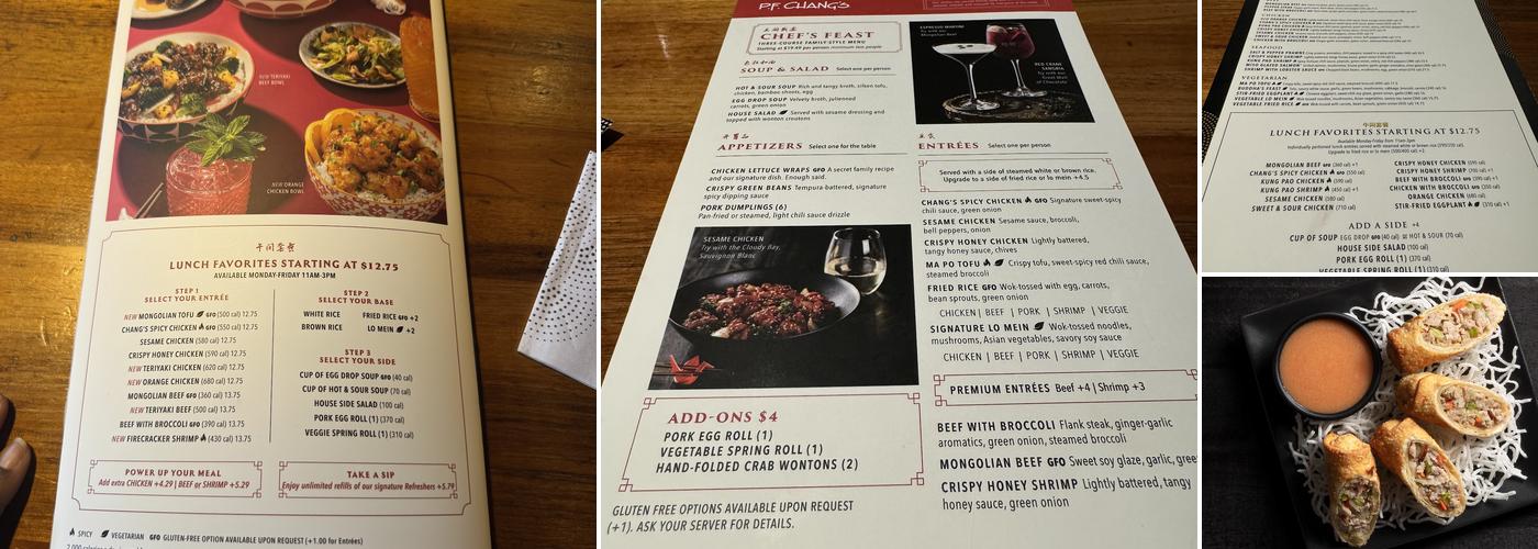 P.F. Chang's Menu