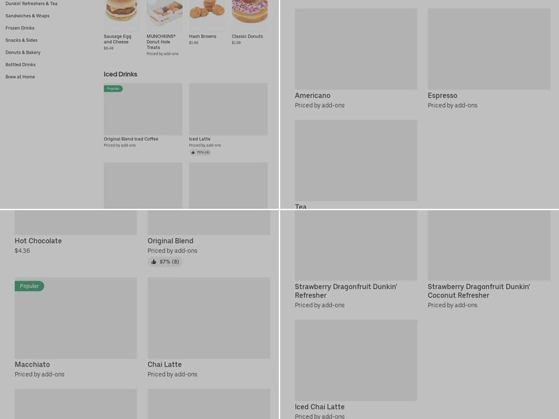 Dunkin' Menu
