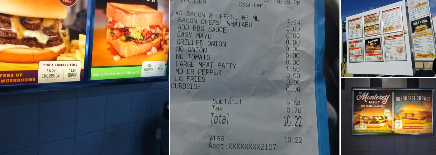 Whataburger Menu