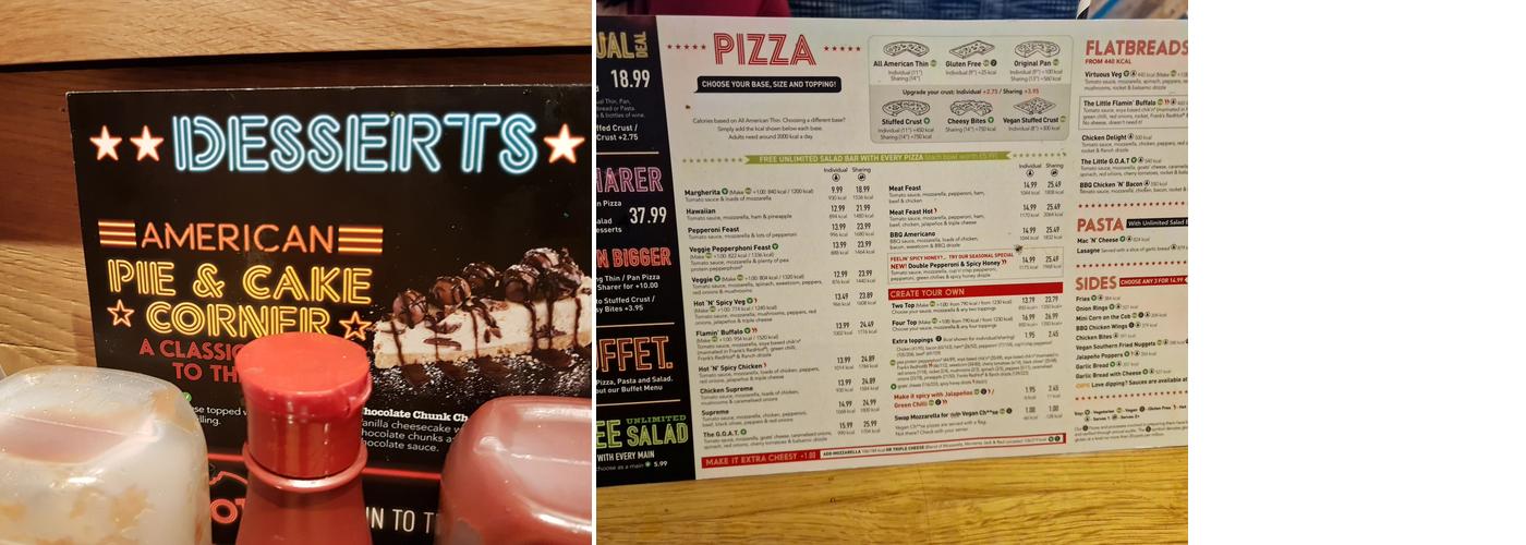 Pizza Hut Restaurants Menu
