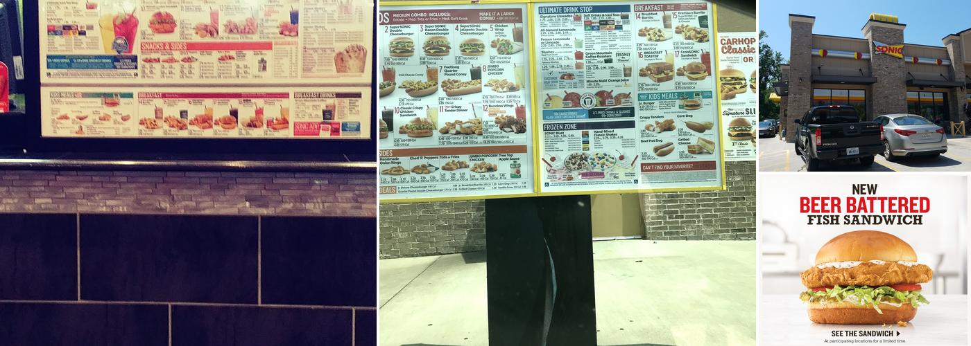 Sonic Drive-In Menu