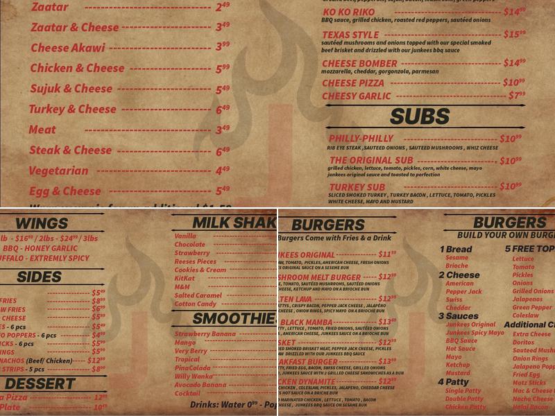 Junkees Menu
