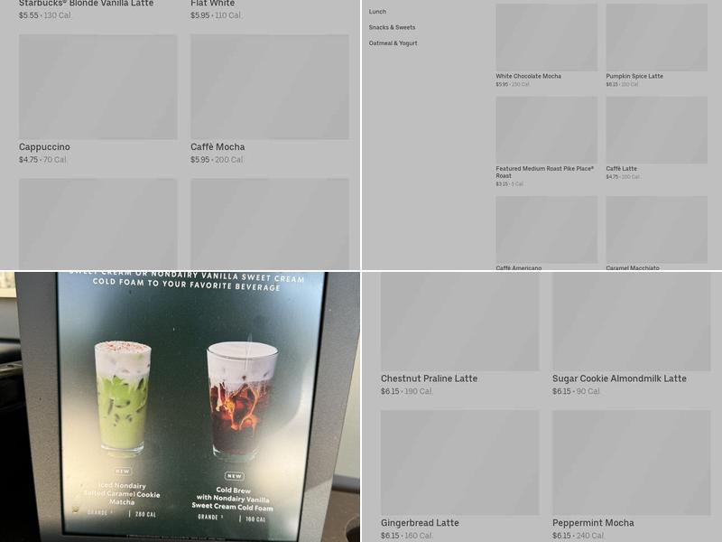 Starbucks Menu