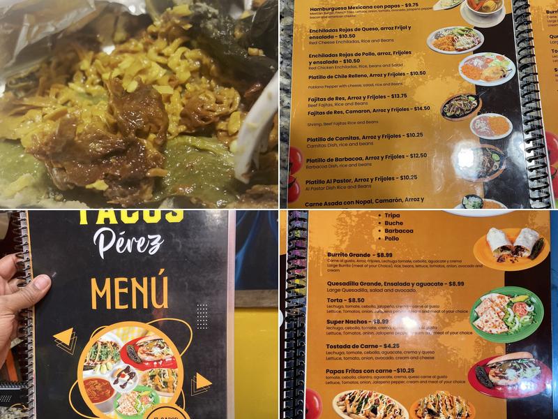Tacos Perez Menu