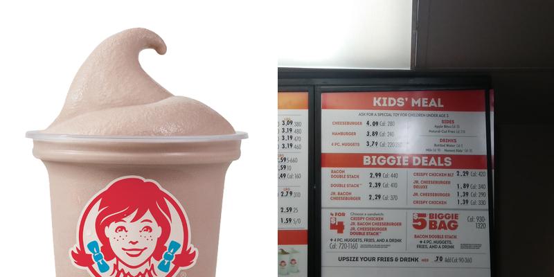 Wendy's Menu