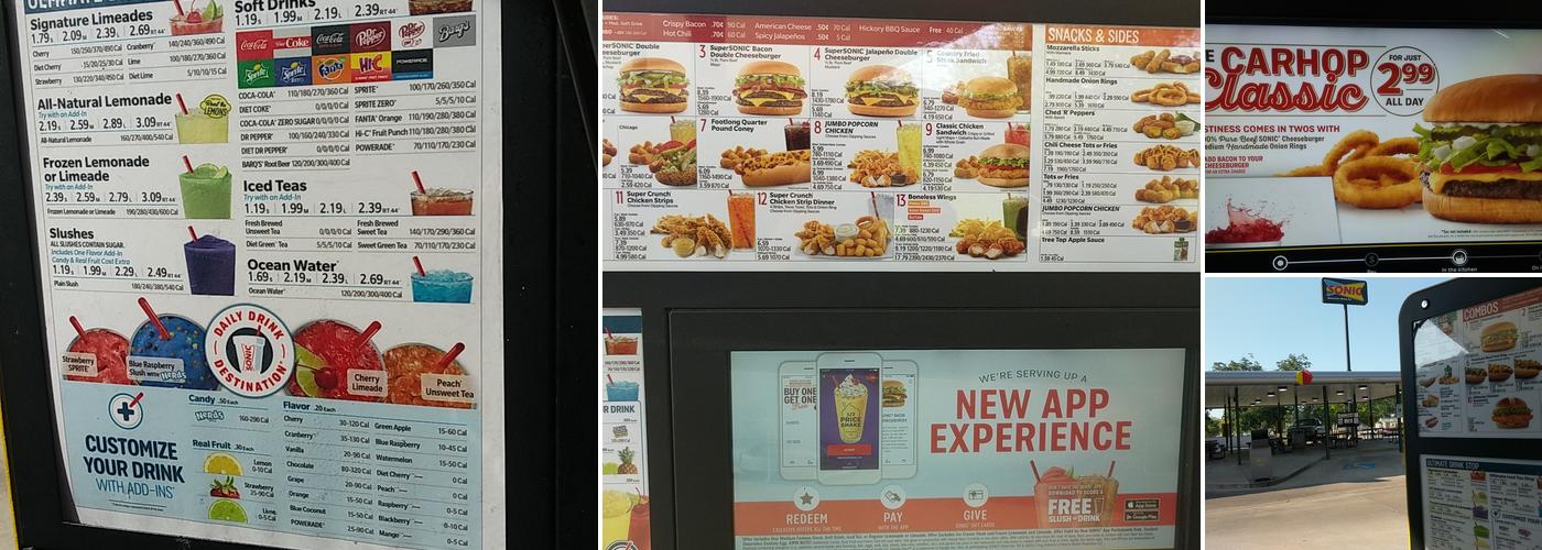 Sonic Drive-In Menu