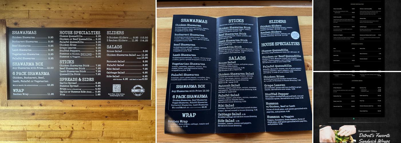 Bucharest Grill - Royal Oak Menu