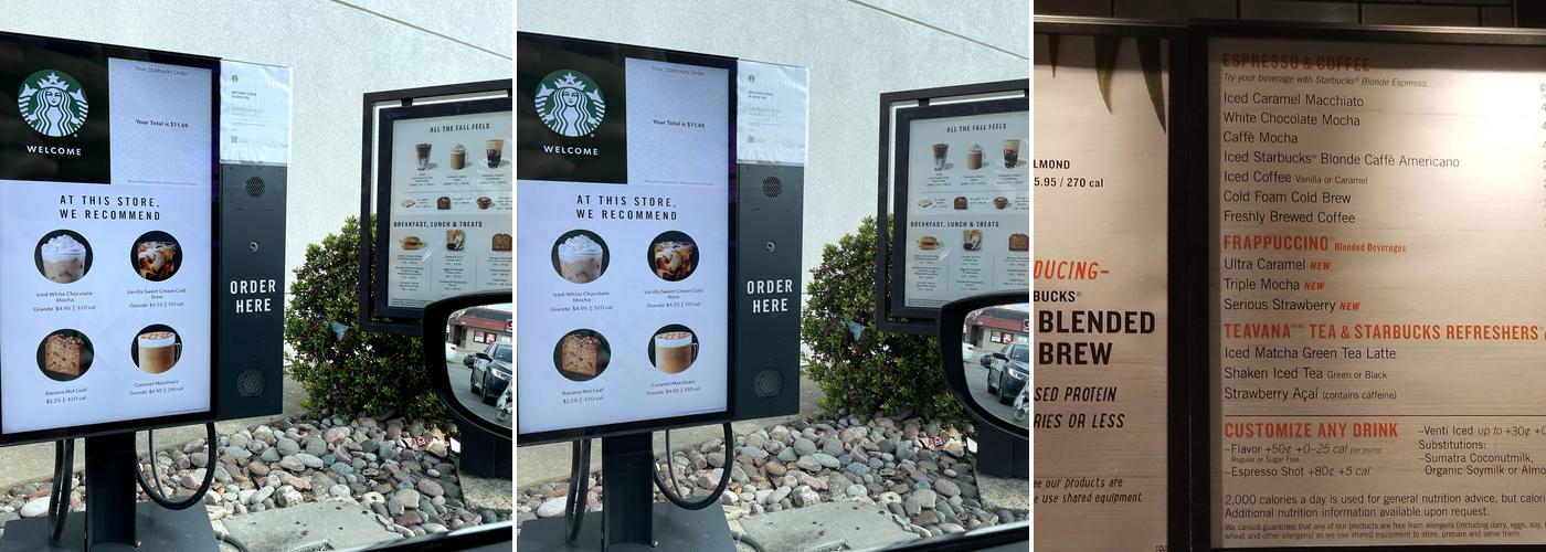 Starbucks Menu