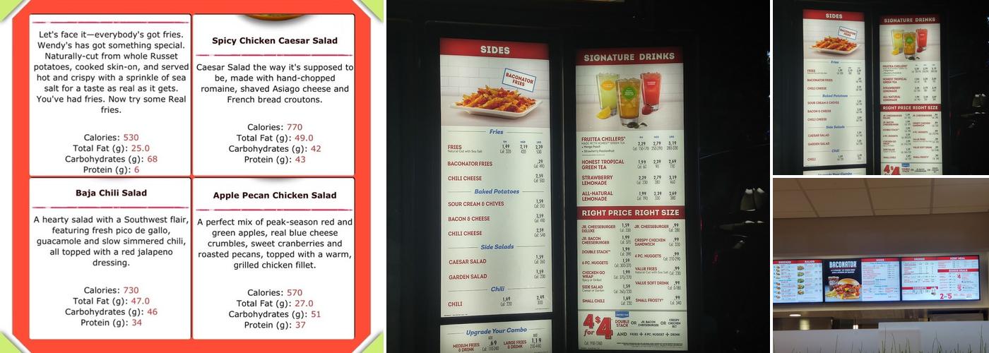 Wendy's Menu