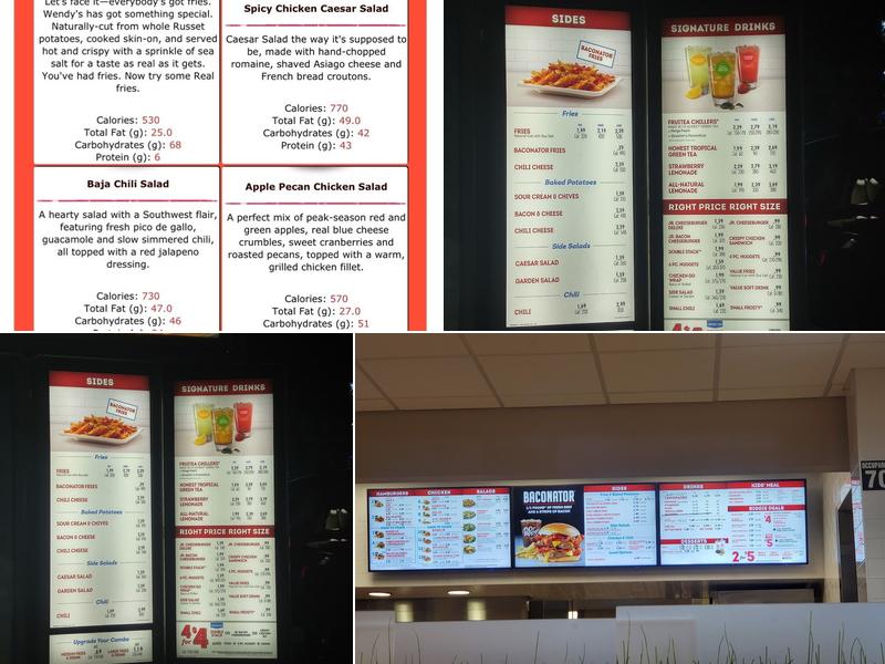 Wendy's Menu