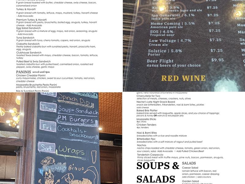 Nectar Bistro & Bar Menu