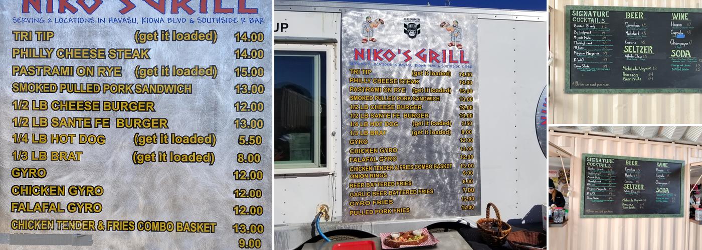 The Bunker Bar Menu