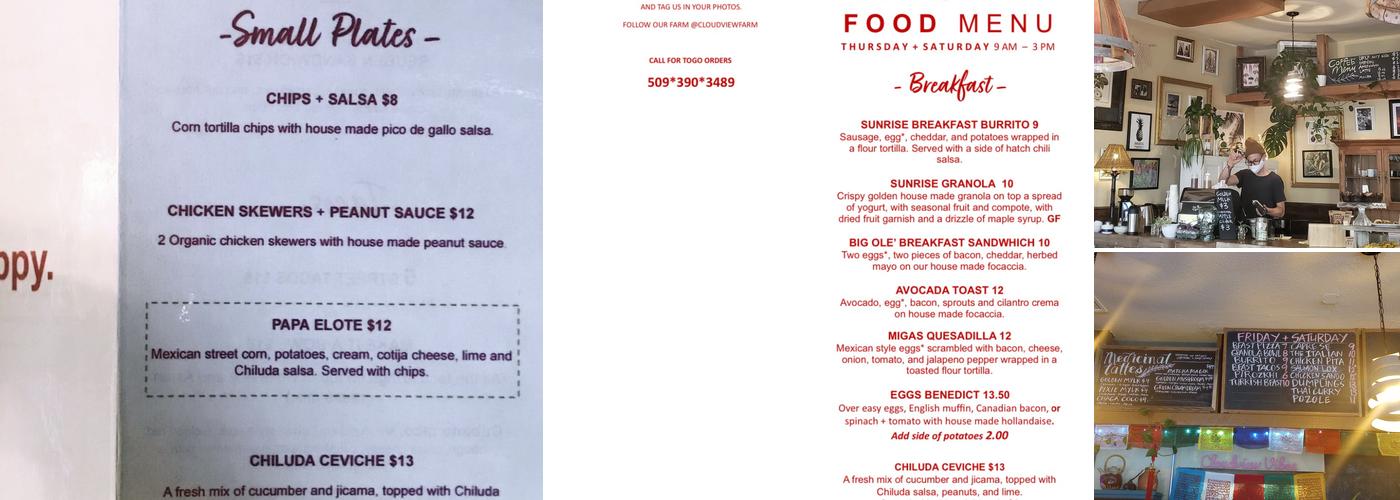 Cloudview Kitchen Menu