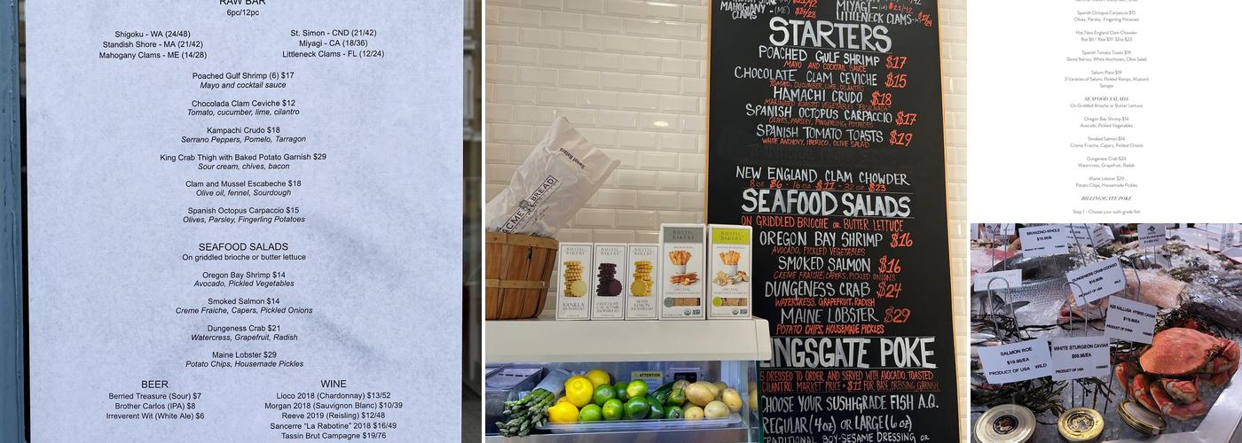 Billingsgate Menu