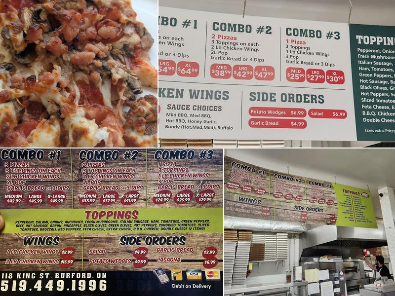 Robby's Pizza and Wings Burford Menu