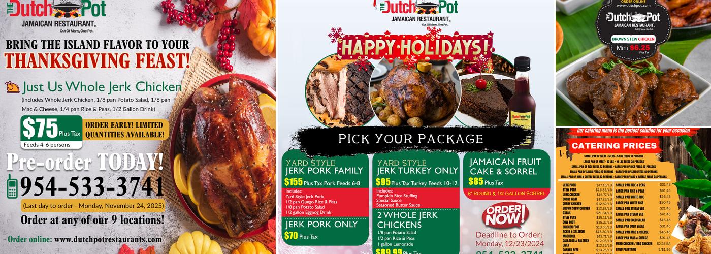 Dutch Pot Restaurant - Miami Gardens Menu