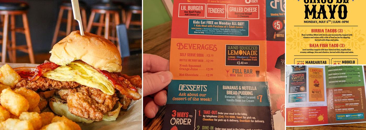 The Howlin Bird Menu