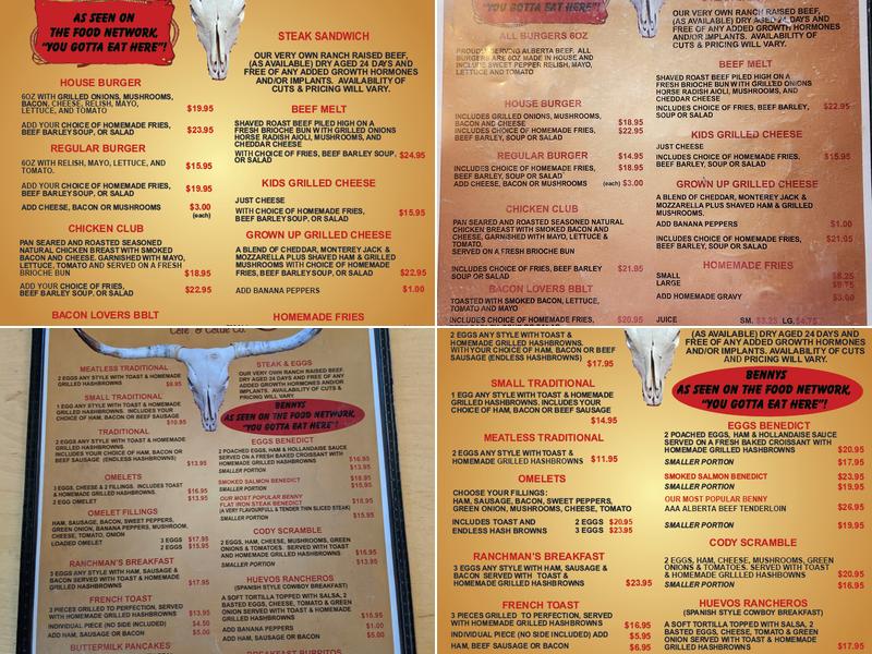 Chuckwagon Cafe Menu