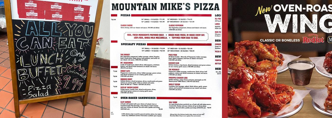 Mountain Mike's Pizza Menu