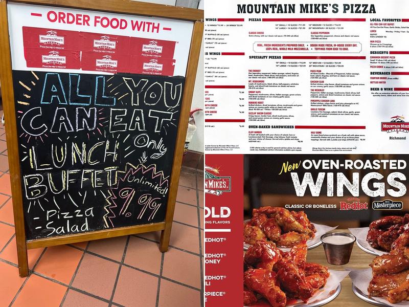 Mountain Mike's Pizza Menu