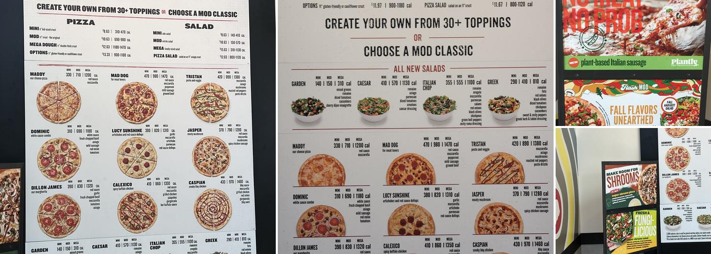 MOD Pizza Menu