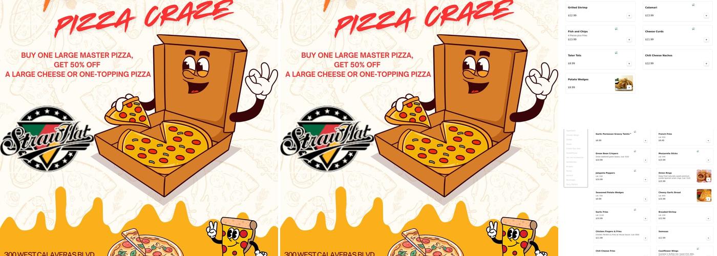 Straw Hat Pizza Menu
