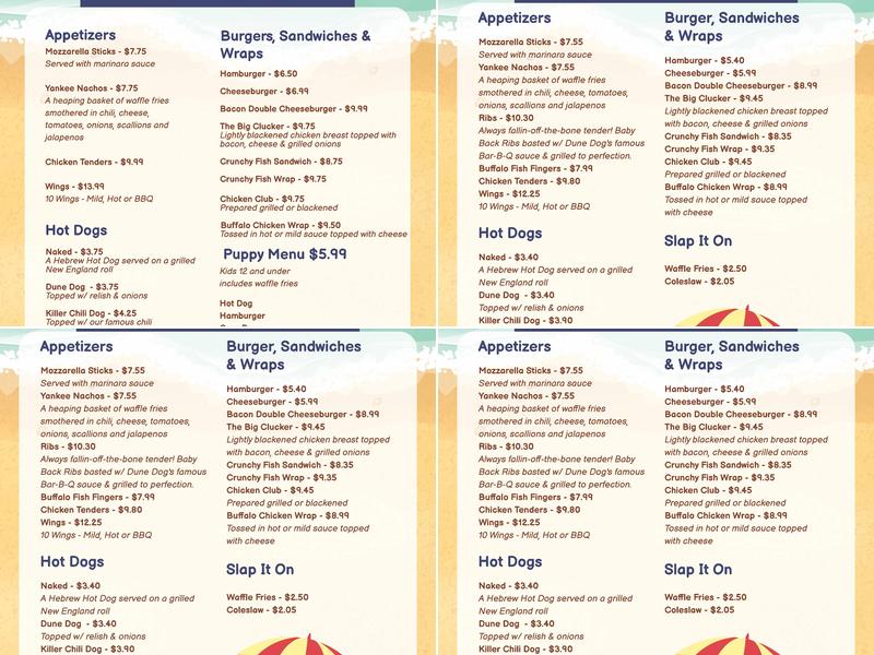 Dune Dog Food Truck Cocoa Beach Menu