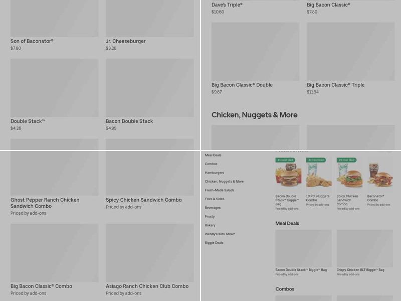 Wendy's Menu
