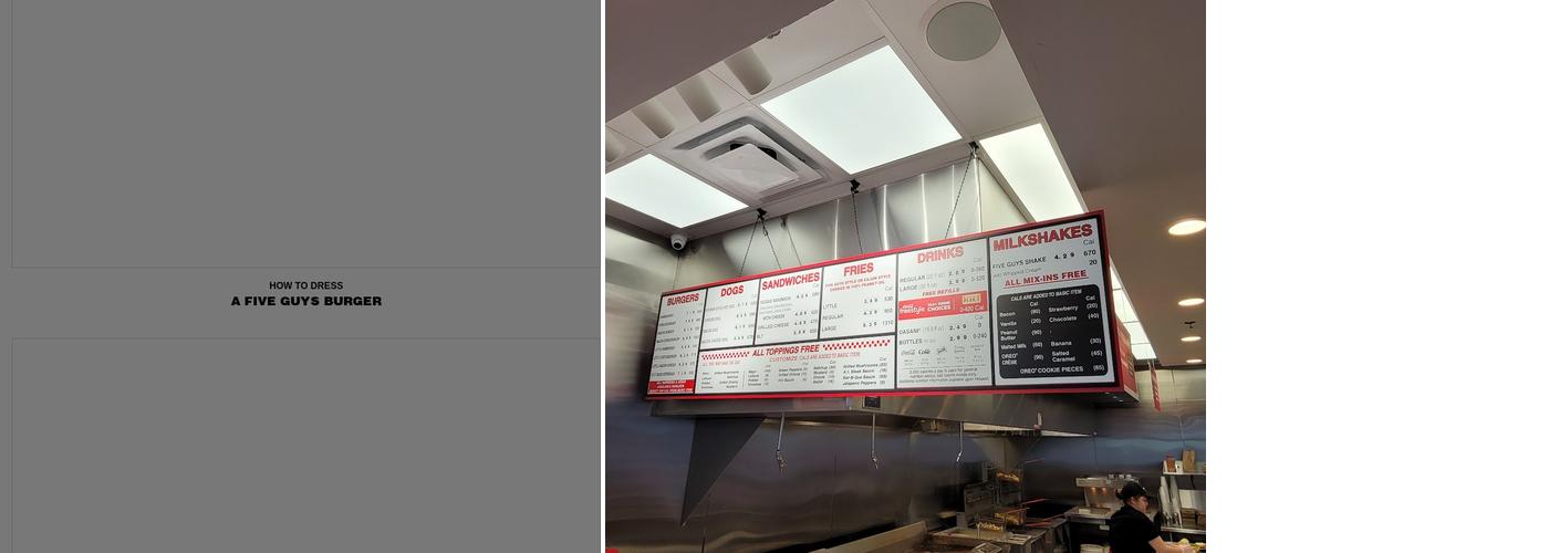 Five Guys Menu