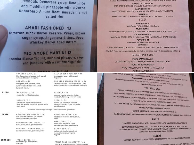 B’s Kitchen Menu