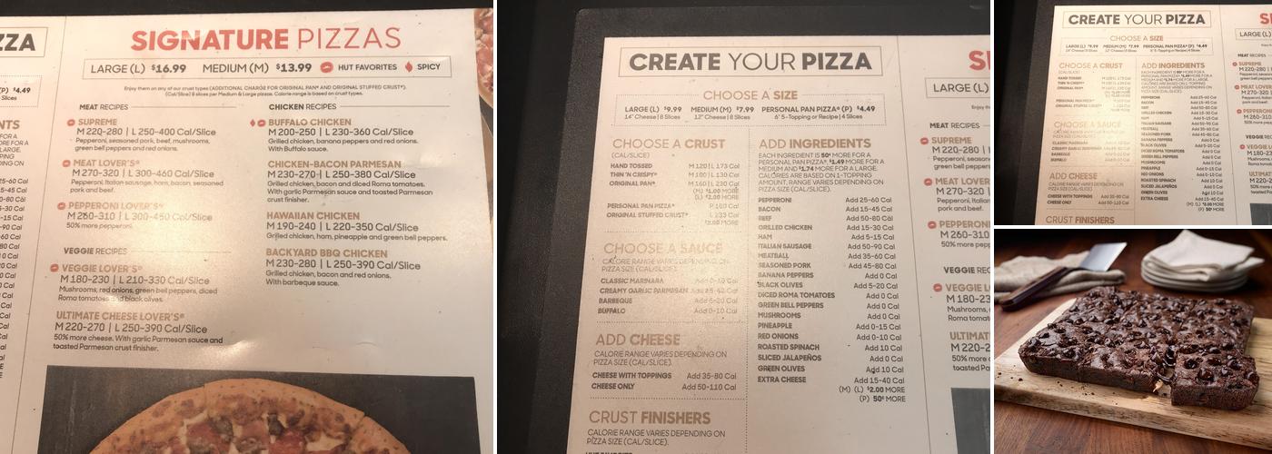 Pizza Hut Menu
