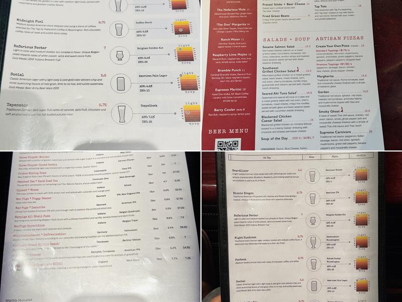 The Tap West Lafayette Menu