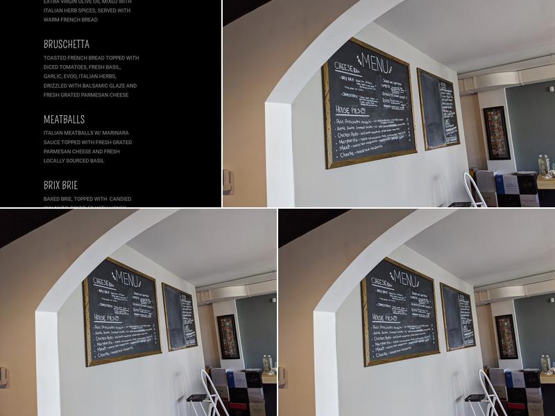 Brix Tasting Room Menu