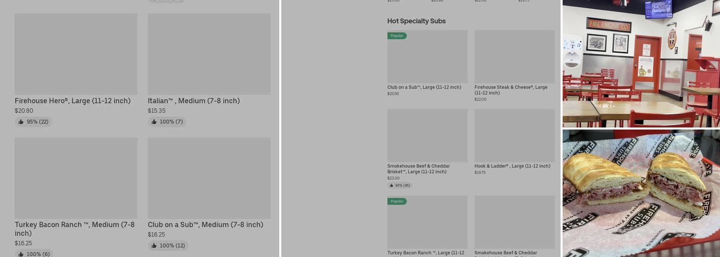 Firehouse Subs Sarnia Menu