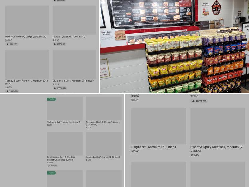 Firehouse Subs Sarnia Menu