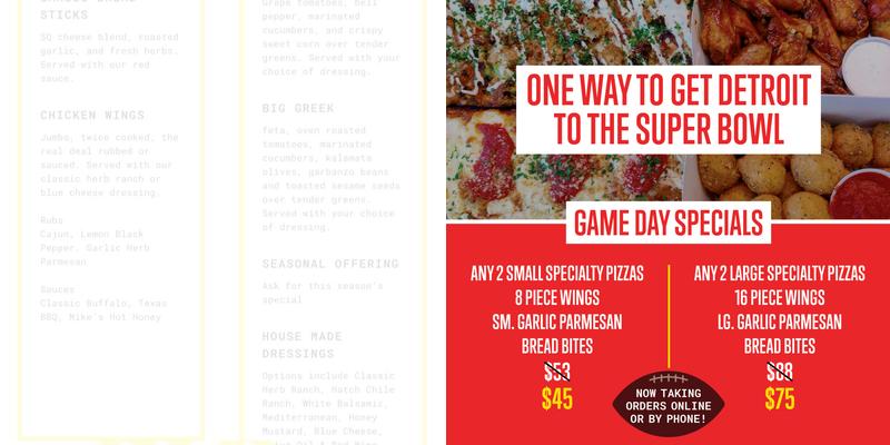 Square Mfg Co Menu