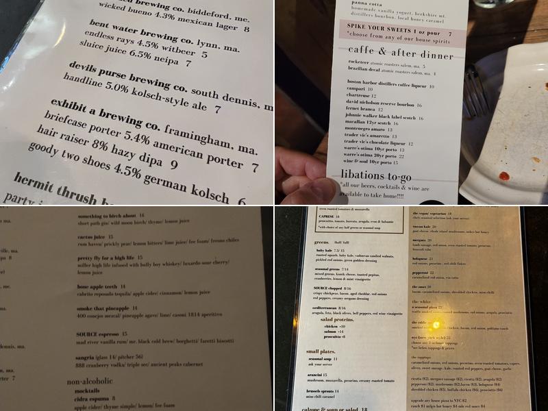 Source Restaurants Menu