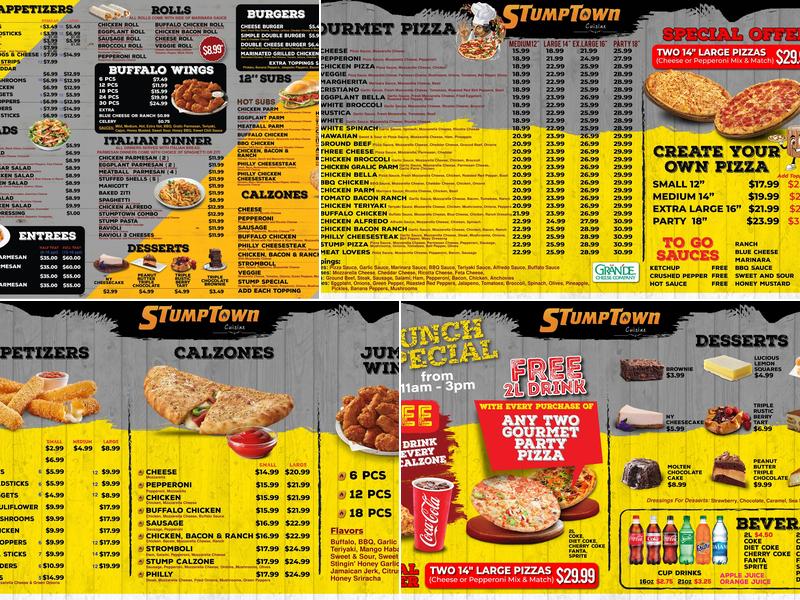 Stumptown Cuisine Menu