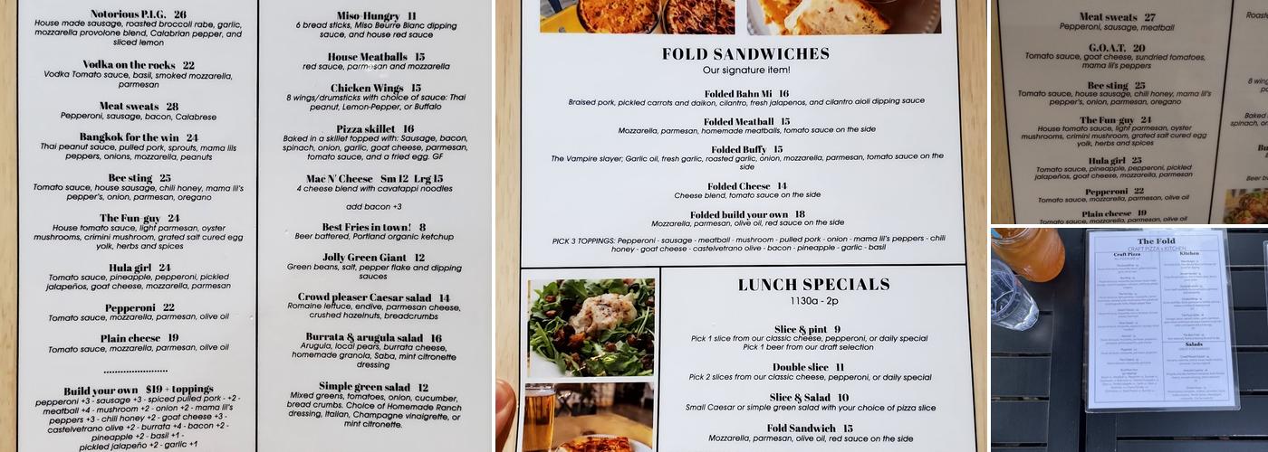 The Fold Kitchen Menu