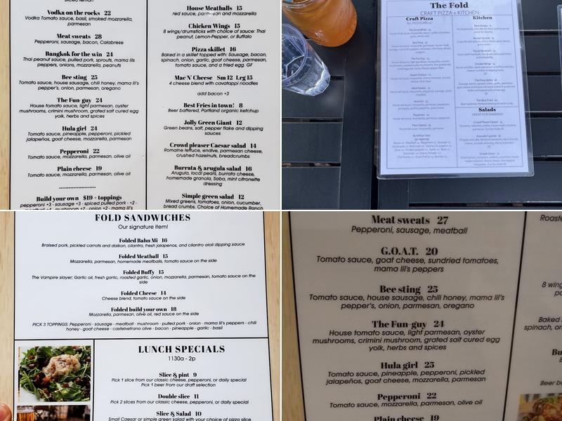 The Fold Kitchen Menu