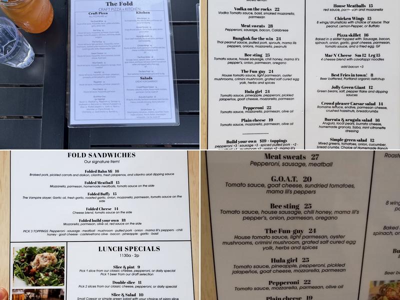 The Fold Kitchen Menu