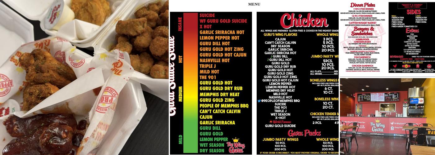 The Wing Guru Menu