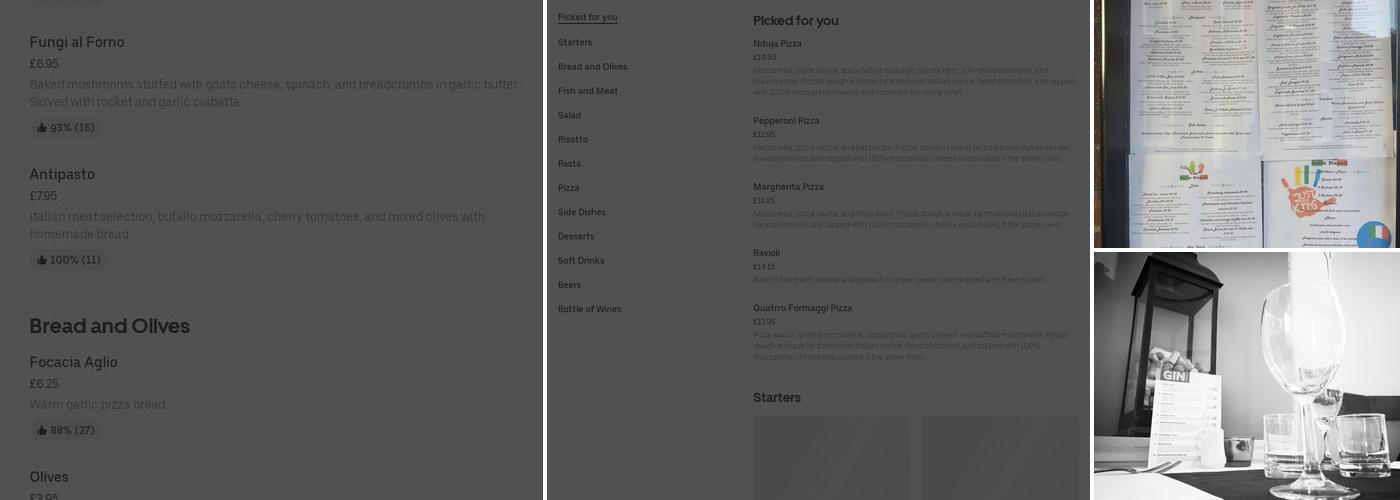 Bella Napoli Abingdon Restaurant & Pizzeria Menu