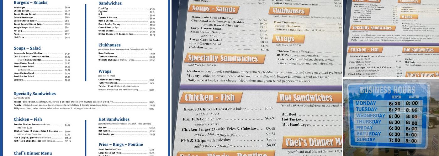 The Blue Roof Restaurant Menu