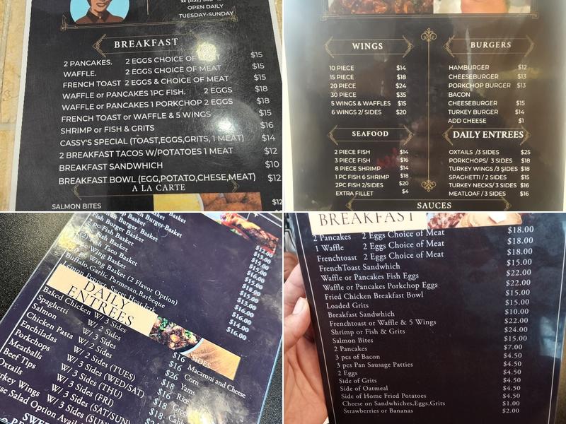 Cassy's Kitchen Menu