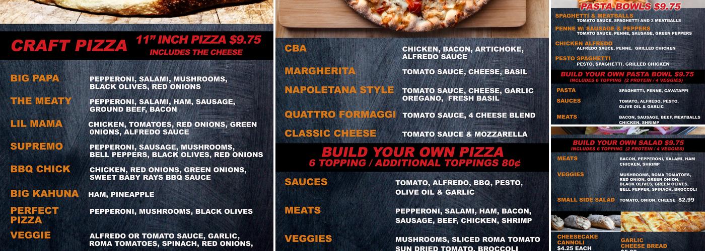 Maroni's Pizza Kitchen Menu